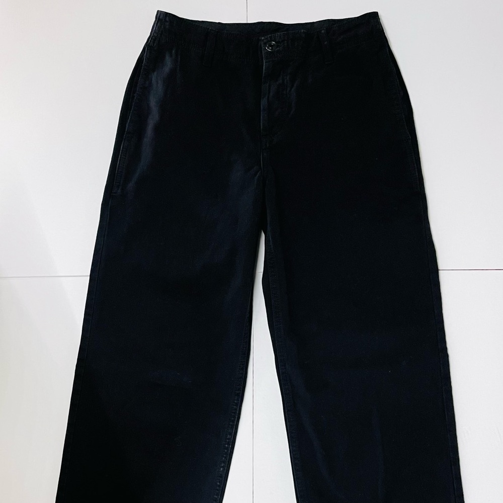 FREE PEOPLE — THE RELAXED BOYFRIEND CHINO PANTS, BLACK, SIZE US 25 - Picture 9 of 12